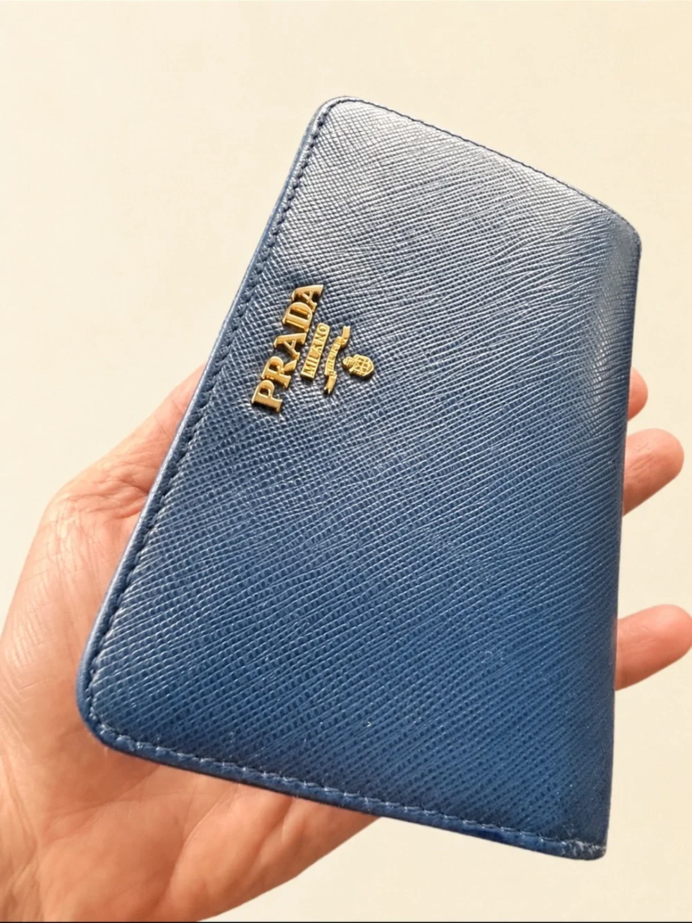 Prada EUC Compact Saffiano Zip Wallet Gold hardware - Picture 8 of 10